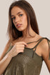short top with tiny pleats and thin adjustable straps